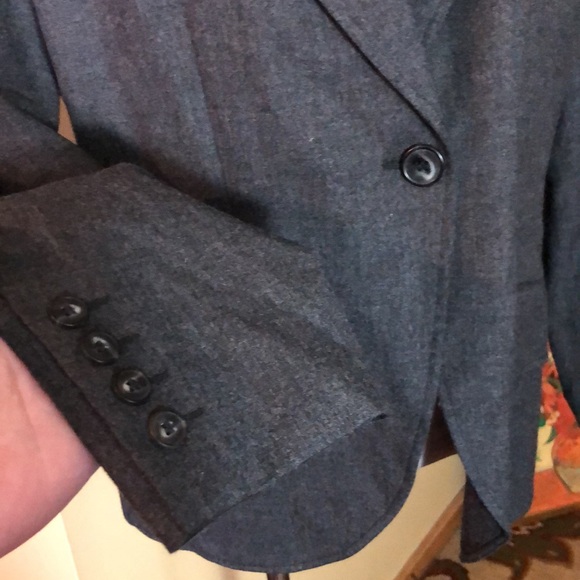 HARVE BENARD Size 14 Charcoal Gray Blazer Jacket Wool Lined Women Carer $138 NWT - Picture 10 of 11